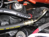 Power steering hoses pressure and return stencils